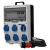 Doktorvolt Stromverteiler TD-S/FI 6x230V SKH mit Fehlstromabgesicherter Mennekes Steckdosenkombination und Anschlusskabel DV-0557-D