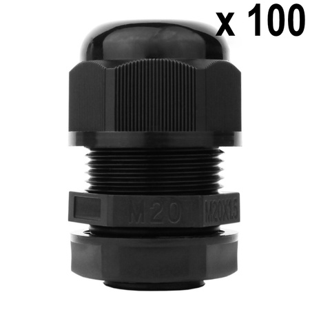 100 Stk. M20 Kabelverschraubung 10-14mm IP68 metrisch DGN DDL-M20P-10AH-100
