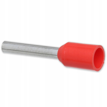 100 Stück E 1/8 Aderendhülsen isoliert rot 1mm2/8mm E1008 Elpromet C.20.01008