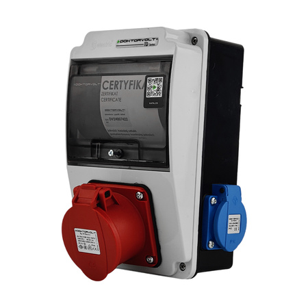 Wandverteiler XS 16A 2x230V IP44 Stromverteiler Komplett Verdrahtet Doktorvolt DV-5121-F