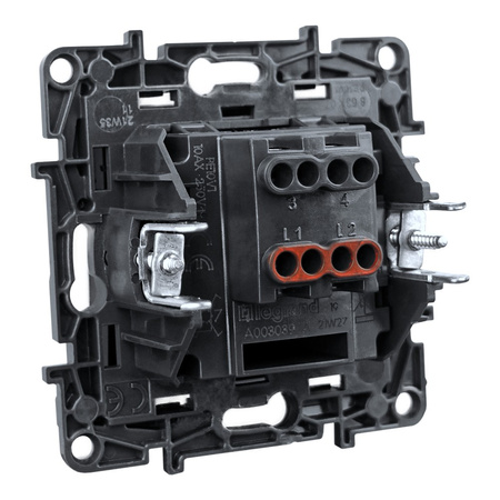 Kreuzschalter 10 AX Schalter schwarz Niloe Step 863507