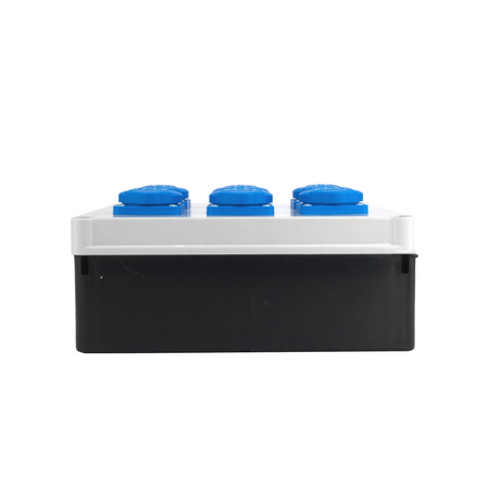 Baustromverteiler 16A 6x230V kompakt Stromverteiler hermetisch IP54 Schuko ohne Sicherungen Doktorvolt DV-0171-F