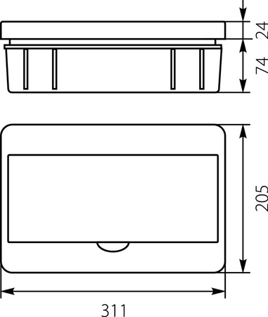 Verteilerkasten Unterverteilung Sicherungskasten Rp12 Module UP E-P 8.3
