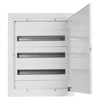 Doktorvolt Verteilerkasten Unterputz Sicherungskasten aus Metall 72 Module 3-reihig IP30 MP72/3/24