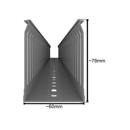 Kammkanal E/4 60x78mm Kabelkanal grau 1m E11