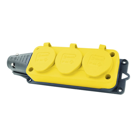 Steckdosenleiste Mehrfachsteckdose 3-fach Aussen Schuko gelb 3101-308-0700