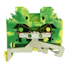 Schutzleiterklemme 4mm2 PE 2-Leiter 1P grün-gelb Durchgangsklemme UL/KEMA WAGO 281-107