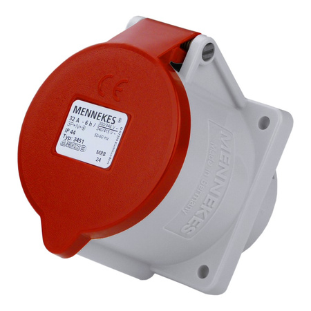CEE Mennekes 32A 5p IP44 400V Einbausteckdose gerade Typ Anbausteckdose 3451