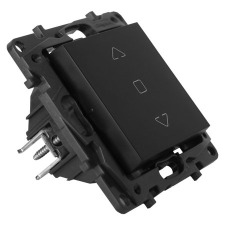 Rolladenschalter Jalousieschalter 3-fach 6 AX schwarz Niloe Step 863544