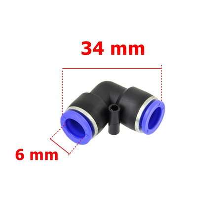 Schlauchverbinder PU/PE Druckluftverbinder Typ L 6 8 10 12 mm G03033