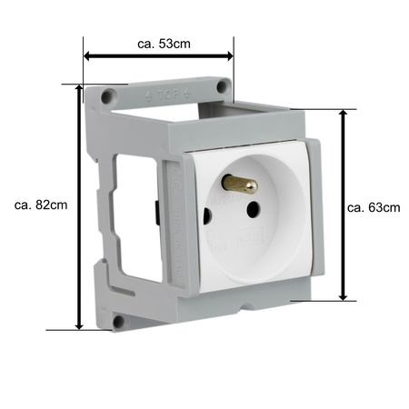 Einbausteckdose für Hutschiene DIN französische System IP20 1412.FR