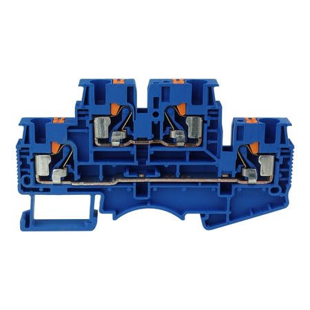 Reihenklemme 4mm2 4 Leiter Doppelstockklemme Etagenklemme Blau DSKK4-01P-12-00A(H)