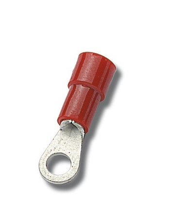 100 Stk Rohrkabelschuhe Kabelschuhe Ring isoliert 1,5mm M6 EM00131