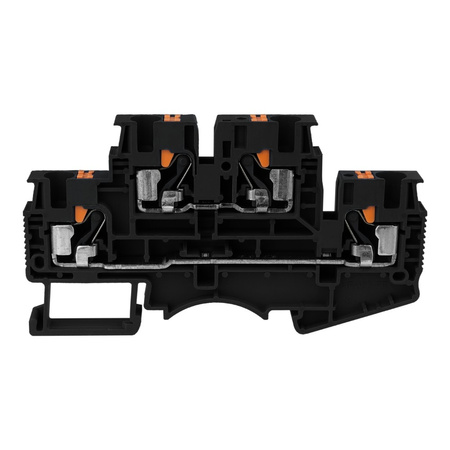 Reihenklemme 4mm2 4 Leiter Doppelstockklemme Etagenklemme Schwarz DSKK4-01P-13-00A(H)