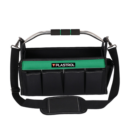 Werkzeugtasche mit Griff 400×320×200 mm Werkzeugorganizer mit Schultergurt Plastrol T-00661
