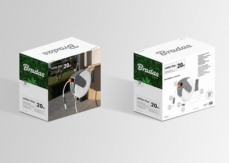 Wand-Schlauchbox 20m roll-up Schlauchtrommel Gartenschlauch 1/2" 35m WHITE LINE 1/2" 20m WHITE LINE WL-W6B20