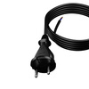 Anschlusskabel 3m mit geradem Stecker TYP E 230V 16A 2×1,5 mm² H05RR-F PP-21 Schwarz W-97193