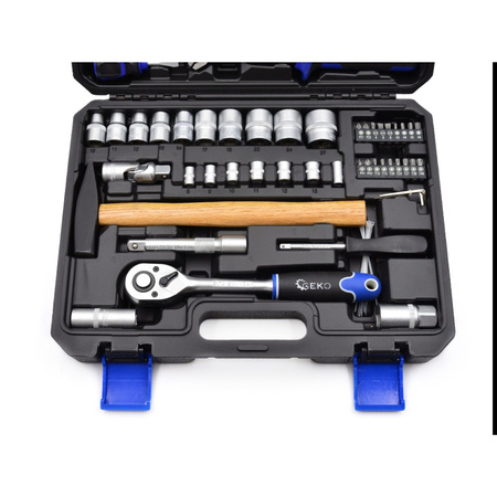 Werkzeugkoffer gefüllt 66-teilig tägliche Handwerkzeuge für Haushalt, Garage G10105