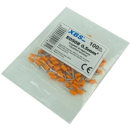 Isolierte Aderendhülsen 0,5mm² Orange 100 Stück für sichere Kabelverbindungen und einfache Montage E0508