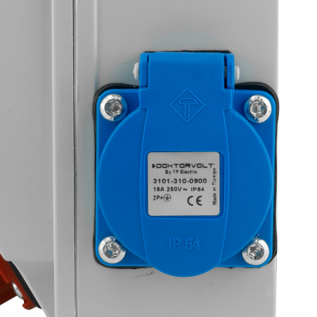 Wandverteiler 16A 2x230V mit Nockenschalter IP44 Stromverteiler Komplett Verdrahtet Doktorvolt DV-5220-D