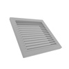 Schräge Lüftungsgitter mit Insektenschutznetz, quadratisch 14cm x 14cm grau AirRoxy 02 02-338