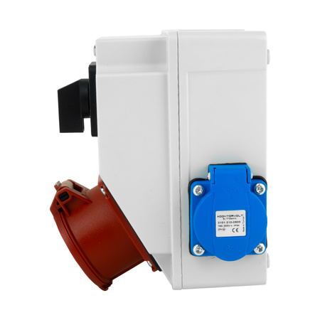 Wandverteiler 16A 2x230V mit Nockenschalter IP44 Stromverteiler Komplett Verdrahtet Doktorvolt DV-5220-D