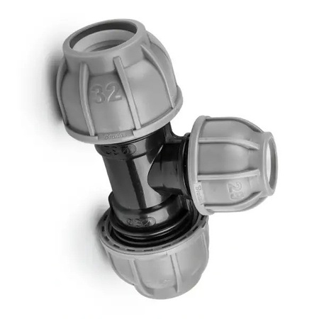 T-Stück für PE Rohr 32 / 20 / 32 mm Verbinder PN10 BRADAS DSRA10T3220