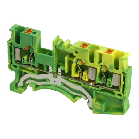 Schutzleiter-Reihenklemme 2.5mm2 3-Leiter gelb-grün Erdungsklemme DS2.5-TW-PE-01P-1C