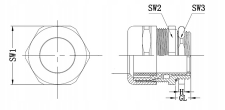 M32 Kabelverschraubung metrisch 18-25mm IP68 Messing vernickelt DGN DDL-M32M-10AH