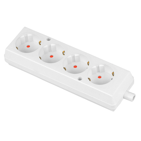 Tragbare Steckdosenleiste 4x 230V Schuko weiß T-10972