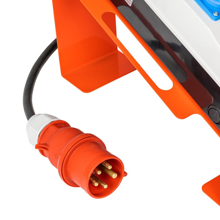 Mobiler Baustromverteiler auf Ständer SET-S/FI tragbar mit Steckdosen 16A 32A CEE MENNEKES 4x230V Stromverteiler für Baustellen Stromkasten mit Schutz Doktorvolt DV-0126-D