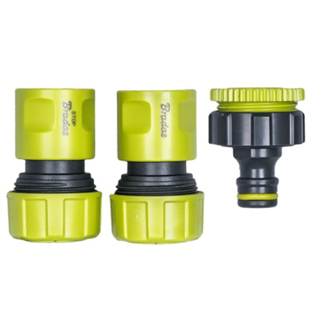 4-teiliges Sprühset Gartenschlauch Spritzdüse Schnellkupplung für Schlauch 3/4" LIME LINE BRADAS LE-05500-34K