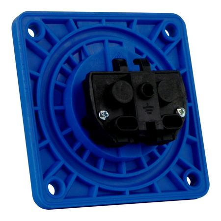 Anbausteckdose 3P 230V IP44 blau französisch System Bals Einbausteckdose BL7140