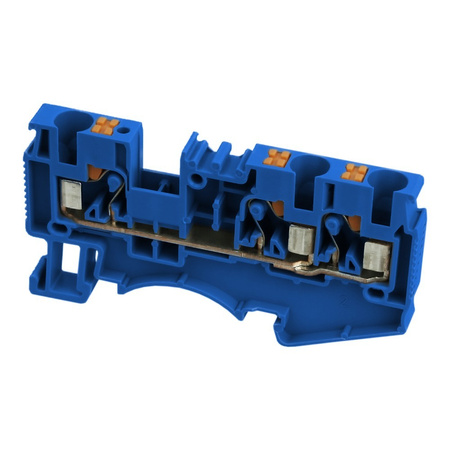 Reihenklemme 1.5mm2 3 Leiter Durchgangsklemme 1P Blau DS1.5-TW-01P-12-00A