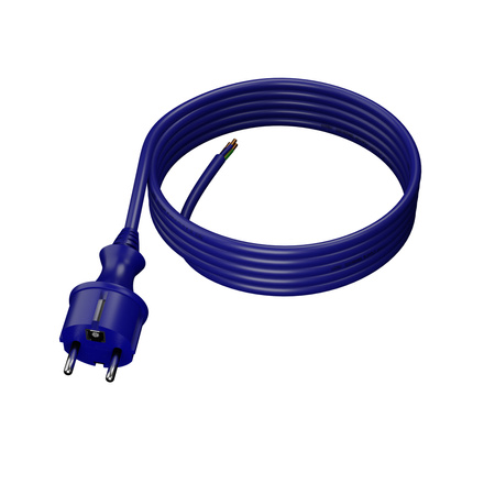 Anschlusskabel 4m IP44 mit geradem Stecker 250V 16A 3x1,5 mm² H07BQ-F PP-40H Blau W-98453