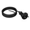 Anschlusskabel 5m mit geradem Stecker TYP E 230V 16A 2×1 mm² H05RR-F PP-21 Schwarz W-97191