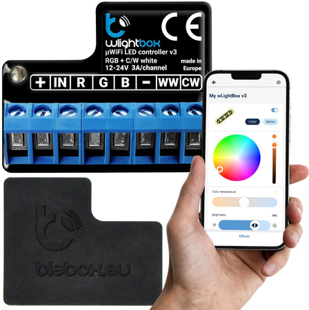 Drahtloser WiFi Treiber LED-Dimmer Wirelles LED Dimmer SMART HOME 12/24V WLIGHTBOXS wLightBox