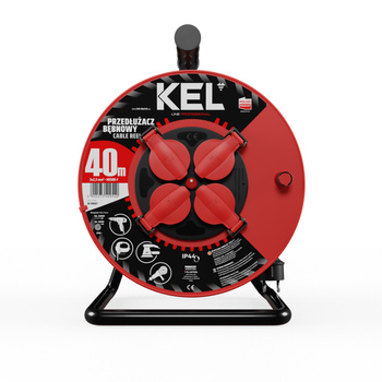 Kabeltrommel 40m 4× 230 V Schuko 3×2,5 H05RR-F Professional Line W-98687