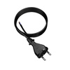 Anschlusskabel 3m mit geradem Stecker TYP E 230V 16A 2×1 mm² H05BQ-F PP-21 Schwarz W-98575