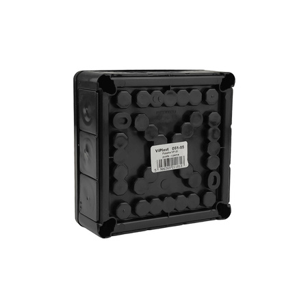 Abzweigkasten Aufputz Dose IP55 ViPlast 6/12 Eingängen 05 Schwarz 041-05