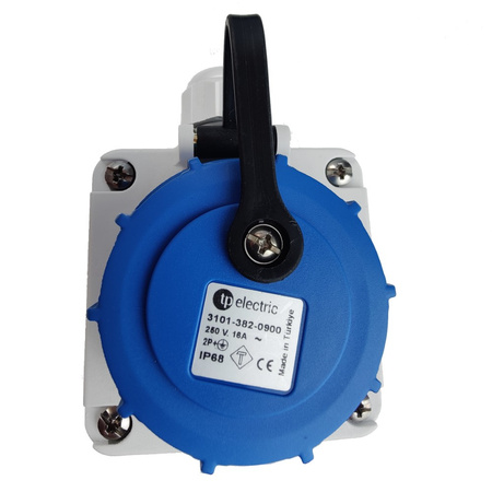 Steckdose 16A 230V hermetische Industriesteckdose wasserdicht IP68 Aufputz 3101-382-0900