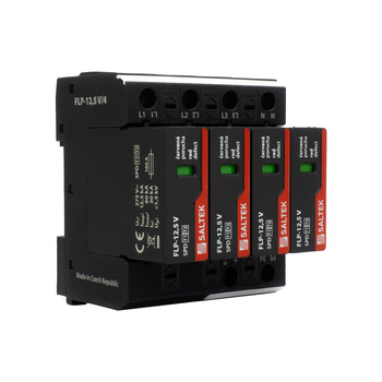 Überspannungsableiter Typ 1 12,5kA FLP-12,5 V/4 bis 350V DC für Hutschiene Überspannungsschutz Blitzschutz für Niederspannung A03429