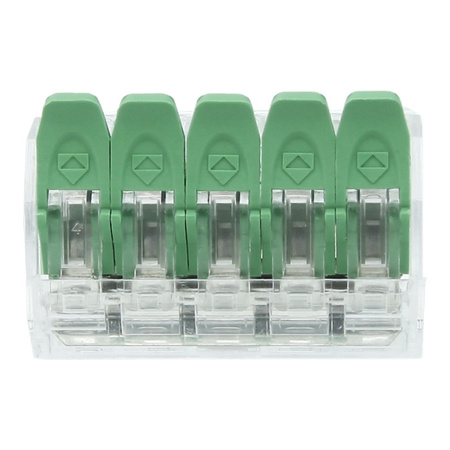 10 Stück Verbindungsklemmen 5x0.2-4.0 mm² VDE UL 450V 32A DGN 10-DG221-5.6-05P