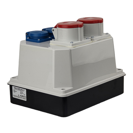 Stromverteiler BAU 2x16A 3x230V mit Trennschalter 0-1 32A Doktorvolt® DV-9771-D