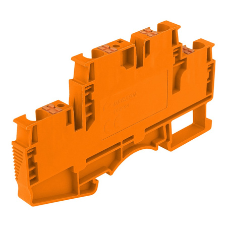 Reihenklemme 4mm2 4 Leiter Doppelstockklemme Etagenklemme Orange DSKK4-01P-15-00A(H)