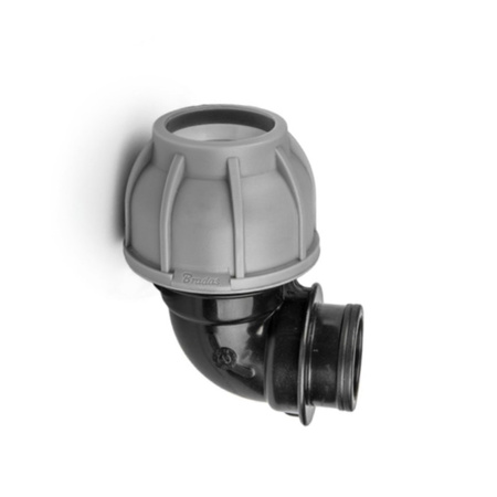 PP Fitting Winkel 90° Klemmverbinder IG 3/4" PE Rohr 20mm Bradas DSRA10K20F34