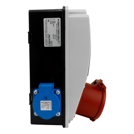 Wandverteiler XS-S 32A 2x230V IP44 Stromverteiler Komplett Verdrahtet Doktorvolt DV-5077-F