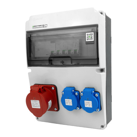 Baustromverteiler Stromverteiler Wandverteiler 1x16A 2x230V Siemens Schutz Komplett DV-5534-D