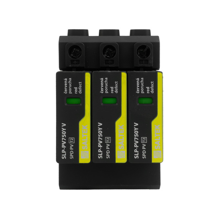 PV-Überspannungsableiter Typ 2 40kA SLP-PV1500 V/Y bis 1500V DC für Hutschiene Überspannungsschutz Blitzschutz Photovoltaik Varistortechnologie A04304