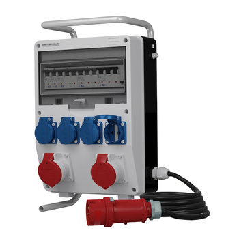 Stromverteiler TD-S/FI 2x16A 4x230V SKHU Kabel 5x4mm2 Ständer Doktorvolt® DV-0168-D